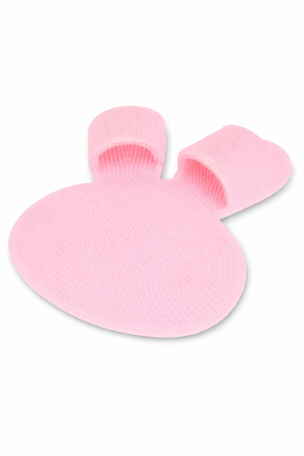 Килимок силіконовий масажний для душу і ванни з присосками антиковзкий водостійкий для очищення і розслаблення тіла 45х45 см Рожевий