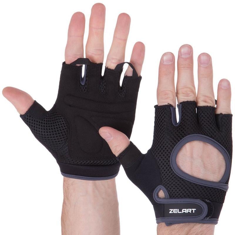 Перчатки для фитнеса Zelart SB-161580 S Черный/Серый (07363056)