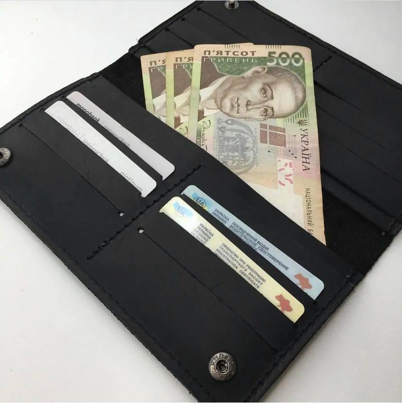 Портмоне Сrazy horse из натуральной кожи (349593) - фото 6