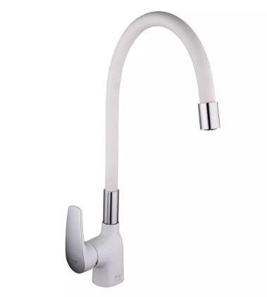 Змішувач для кухні Frap F4453-03 гнучкий гусак Білий/Хром