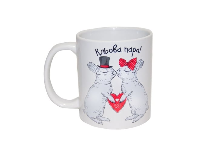 Чашка с кроликами "Кльова пара"