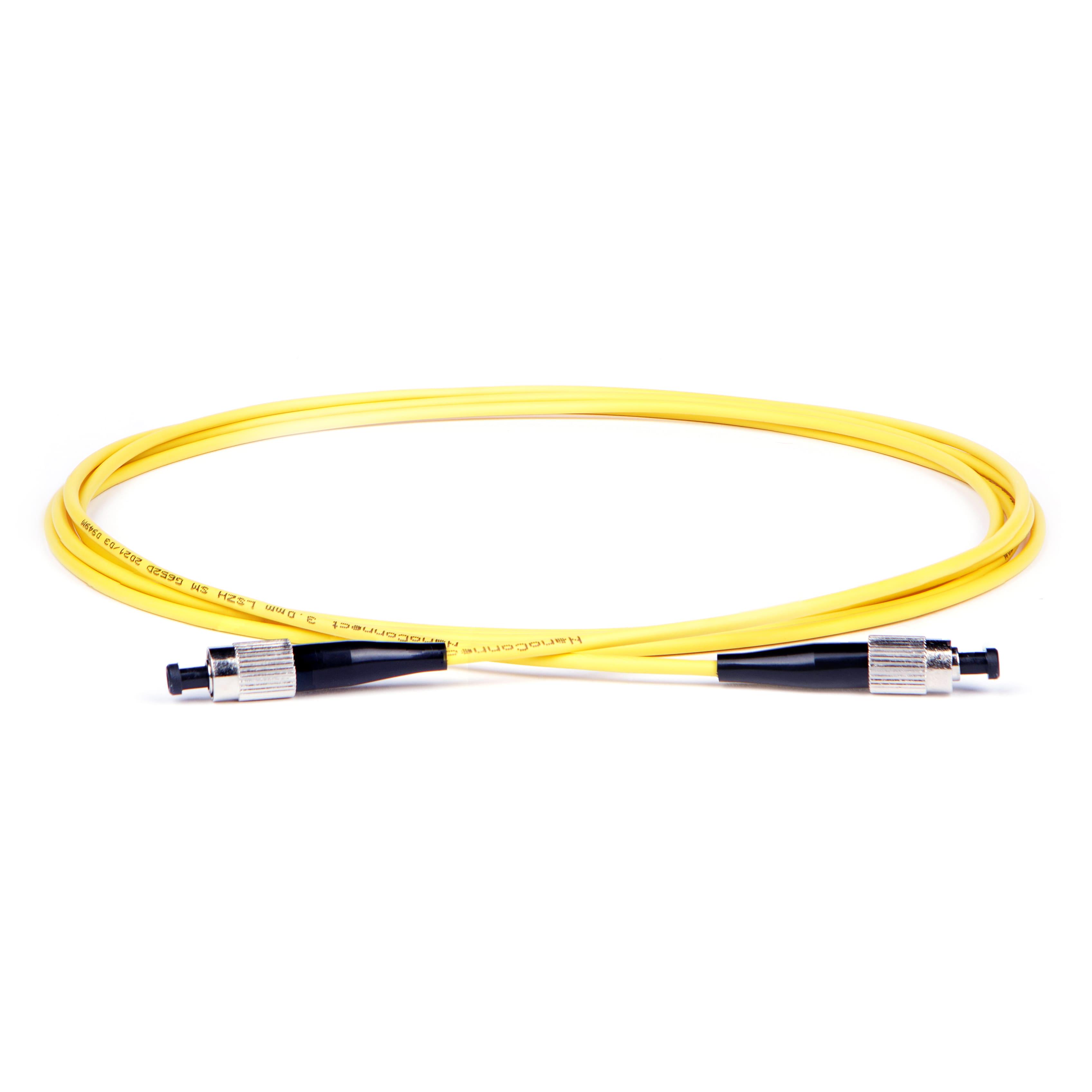 Патч-корд оптичний Simplex FC/UPC-FC/UPC LSZH Singlemode G.652.D (SM) 3 мм 3 м Жовтий (10079)