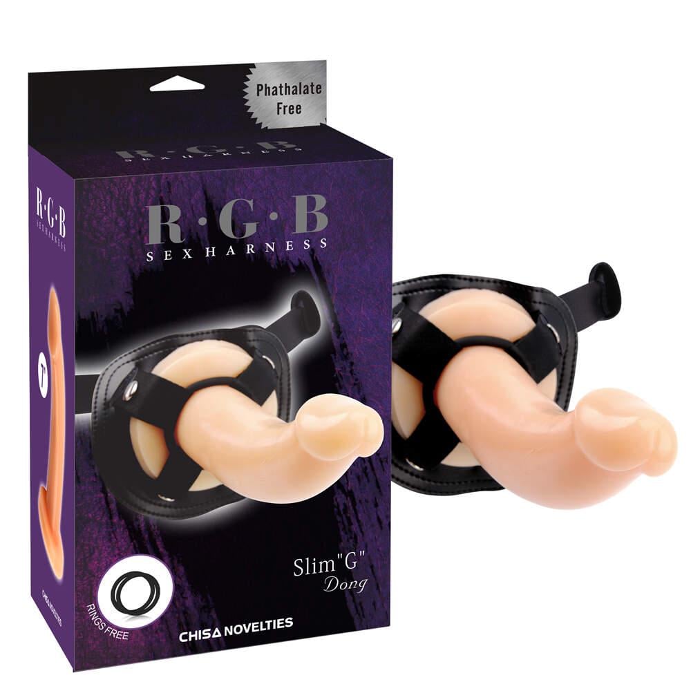 Страпон RGB Slim G Dong з загнутою головкою ( 38131666)