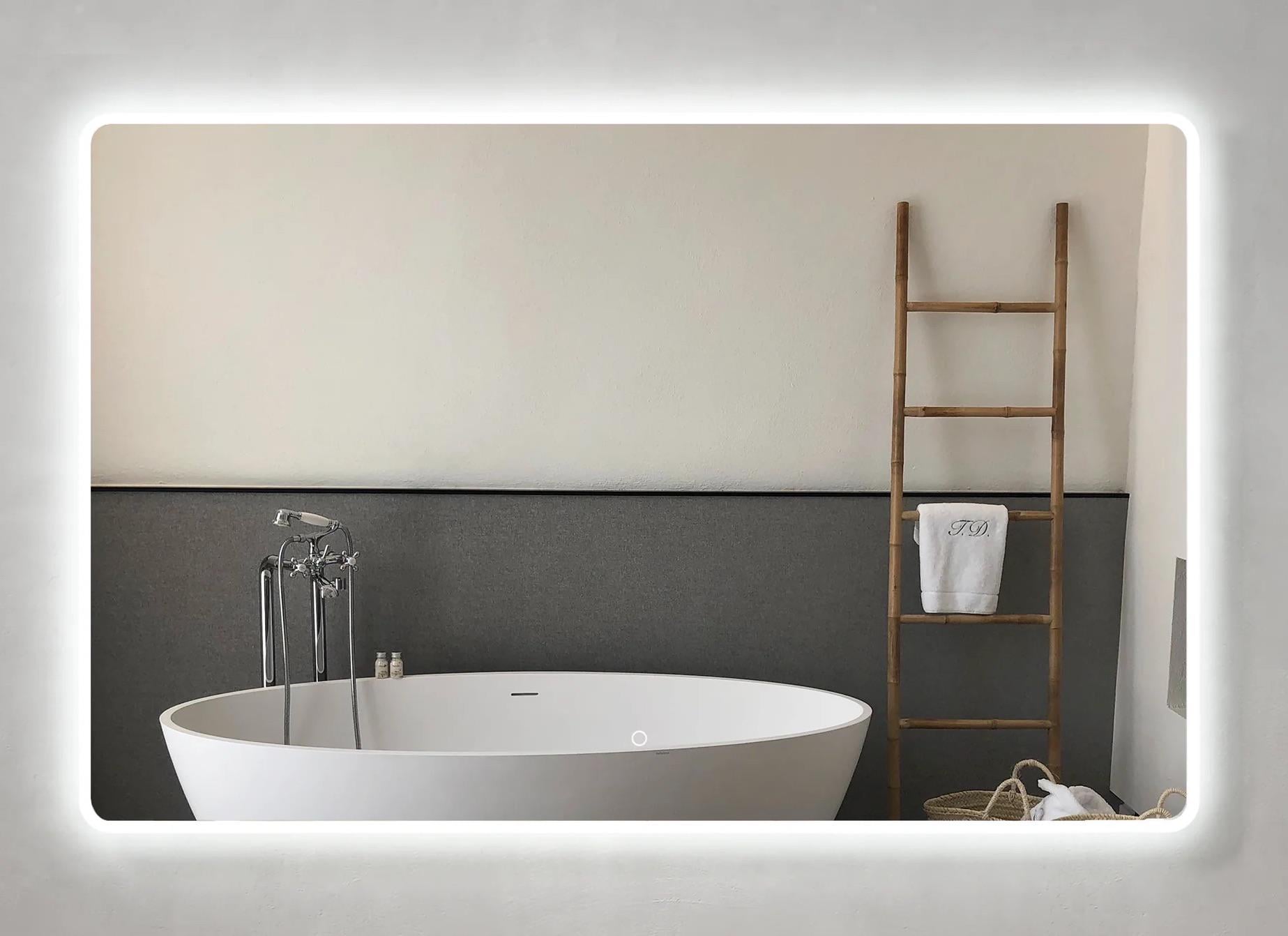 Зеркало Dim Dzerkal FIANO с LED-подсветкой + сенсорное управление 70х100 см (1758)