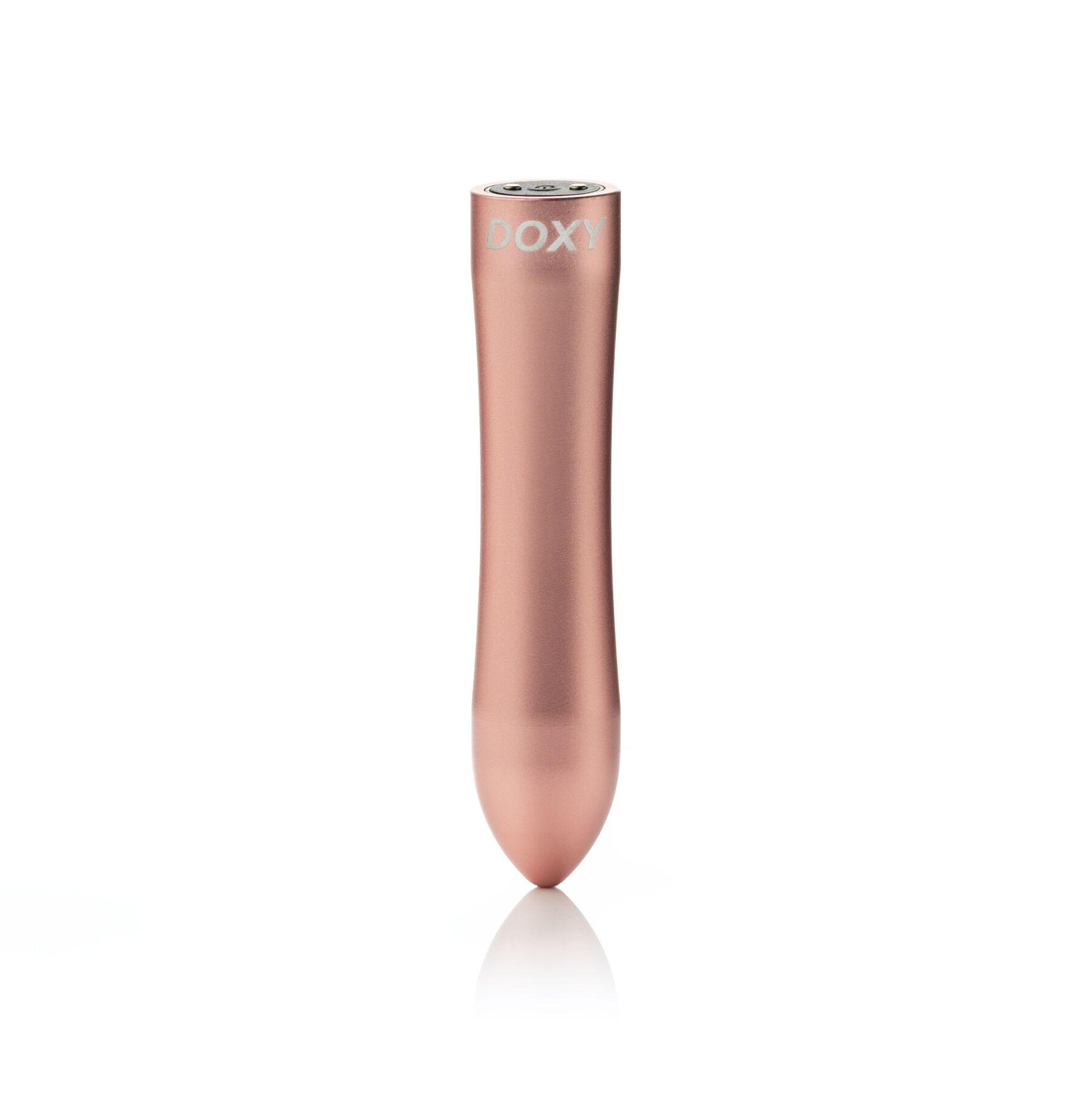 Віброкуля ультрагладенька DOXY у металевому кейсі 7 режимів Rose Gold (SO8028)