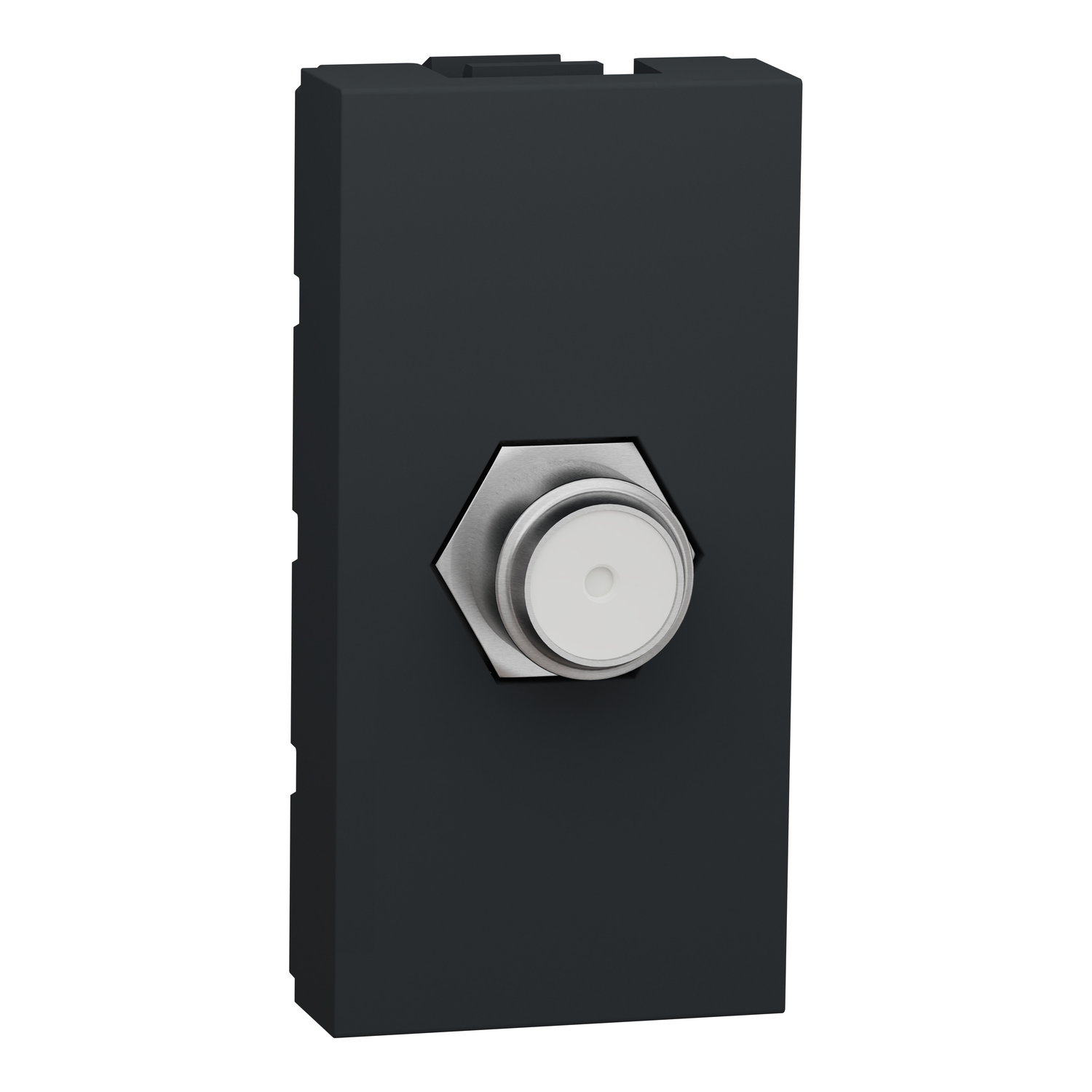 Розетка Coaxial F-type 1 модуль Unica Антрацит (NU346854)