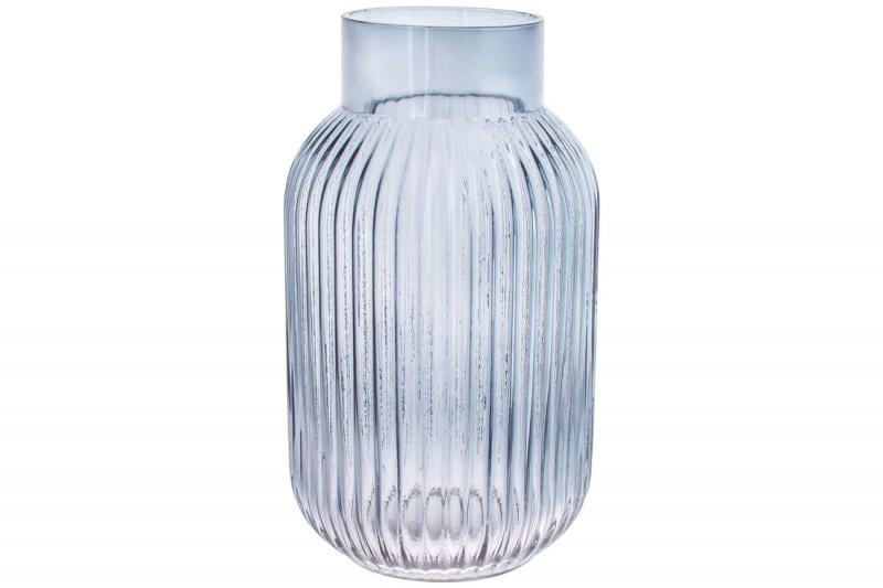 Ваза стеклянная BonaDi 591330 Bottle 22 см Grey/Blue