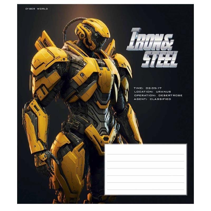 Зошит учнівський "Iron&Steel" 012-3284K-4 в клітинку 12 аркушів