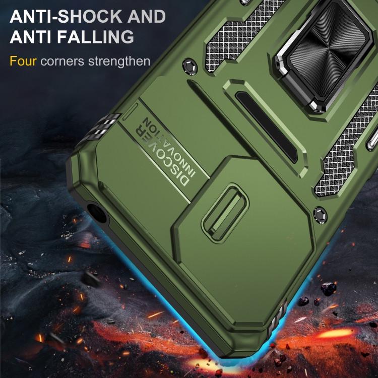 Ударопрочный чехол Camshield Army Ring для Xiaomi Redmi Note 13 4G Оливковый/Army Green - фото 2