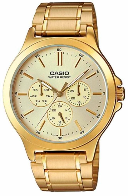 Наручные часы мужские Casio MTP-V300G-9A d 41, 5 мм Золотой