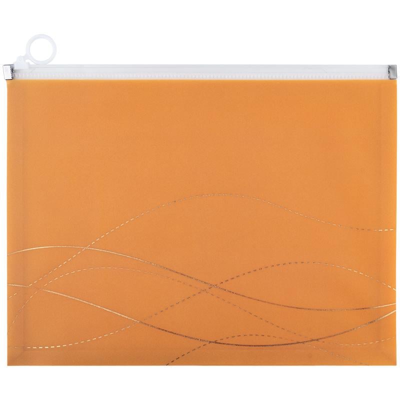 Папка на молнии zip-lock Axent Waves-1 A4 Оранжевый (1497-40-A)