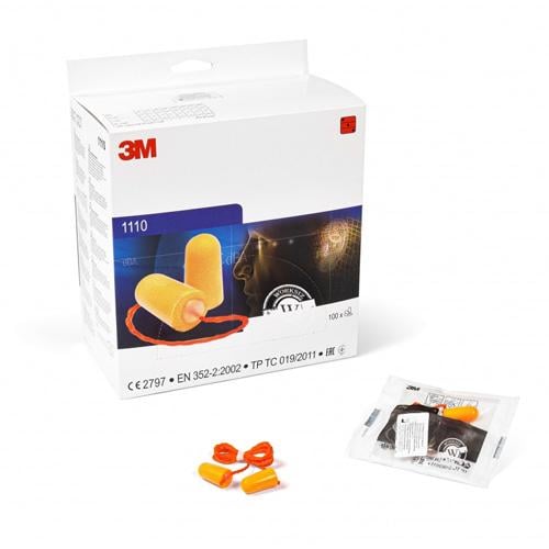 Беруші зі шнурком 3M 1110 29дБ 100 пар Orange (957082) Беруші зі шнурком 3M 1110 29дБ 100 пар Orange (957082)