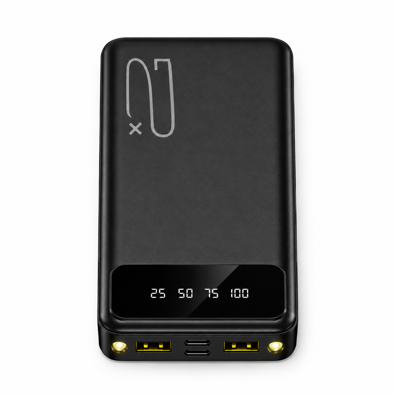 Повербанк 20000 мАч с цифровым дисплеем 2 USB выходами и Type-C/Micro-USB Черный (098978)