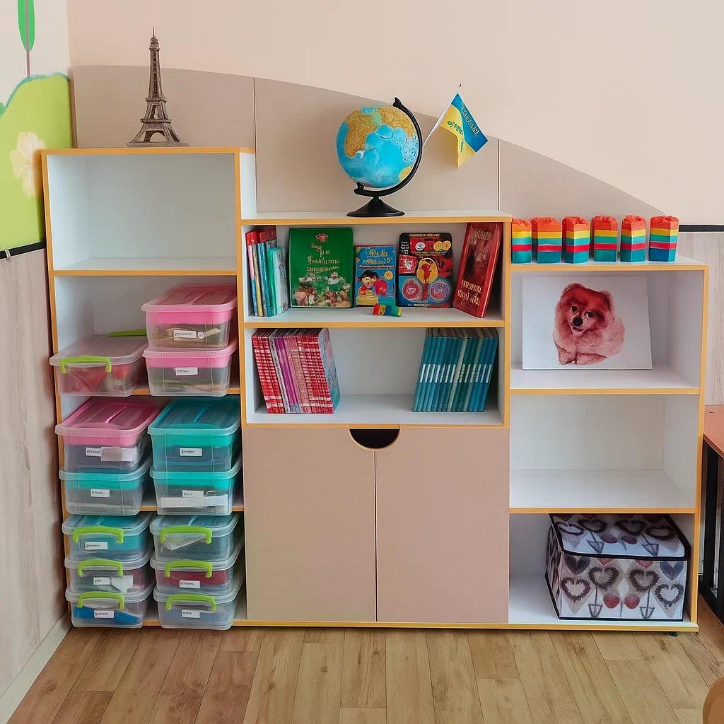 Дитяча стінка для іграшок Ганночка White/Latte