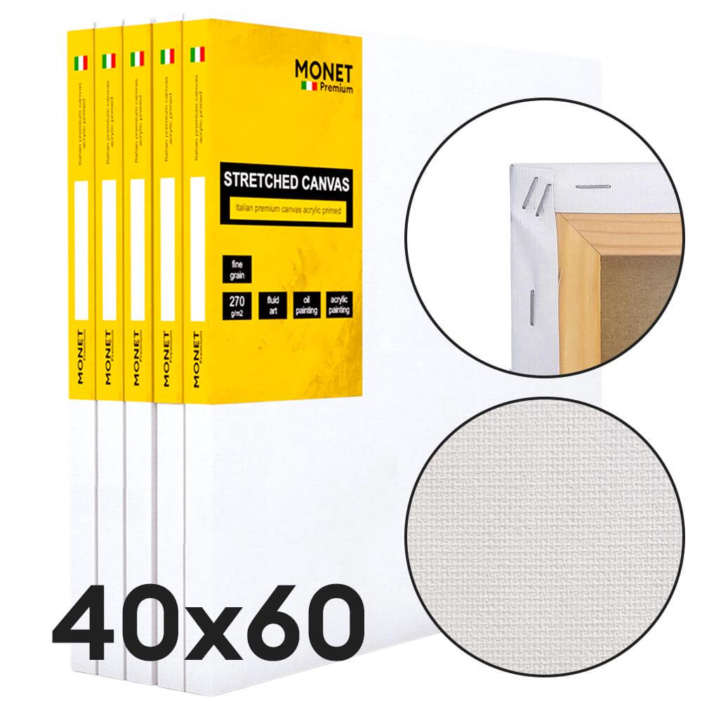 Набор полотен Monet мелкое зерно/итальянский хлопок 40х60 см 270 г/м2 5 шт. (MN3114060) - фото 2 Набор полотен Monet мелкое зерно/итальянский хлопок 40х60 см 270 г/м2 5 шт. (MN3114060) - фото 2