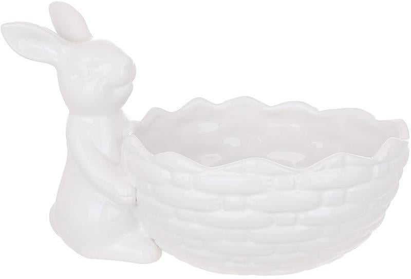 Пиала керамическая зайка с корзиной 550 мл