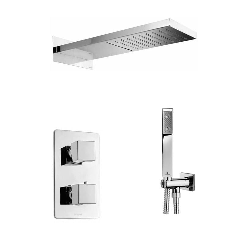 Душова система прихованого монтажу Bossini з термостатом і верхнім душем Хром (M00803000030008)