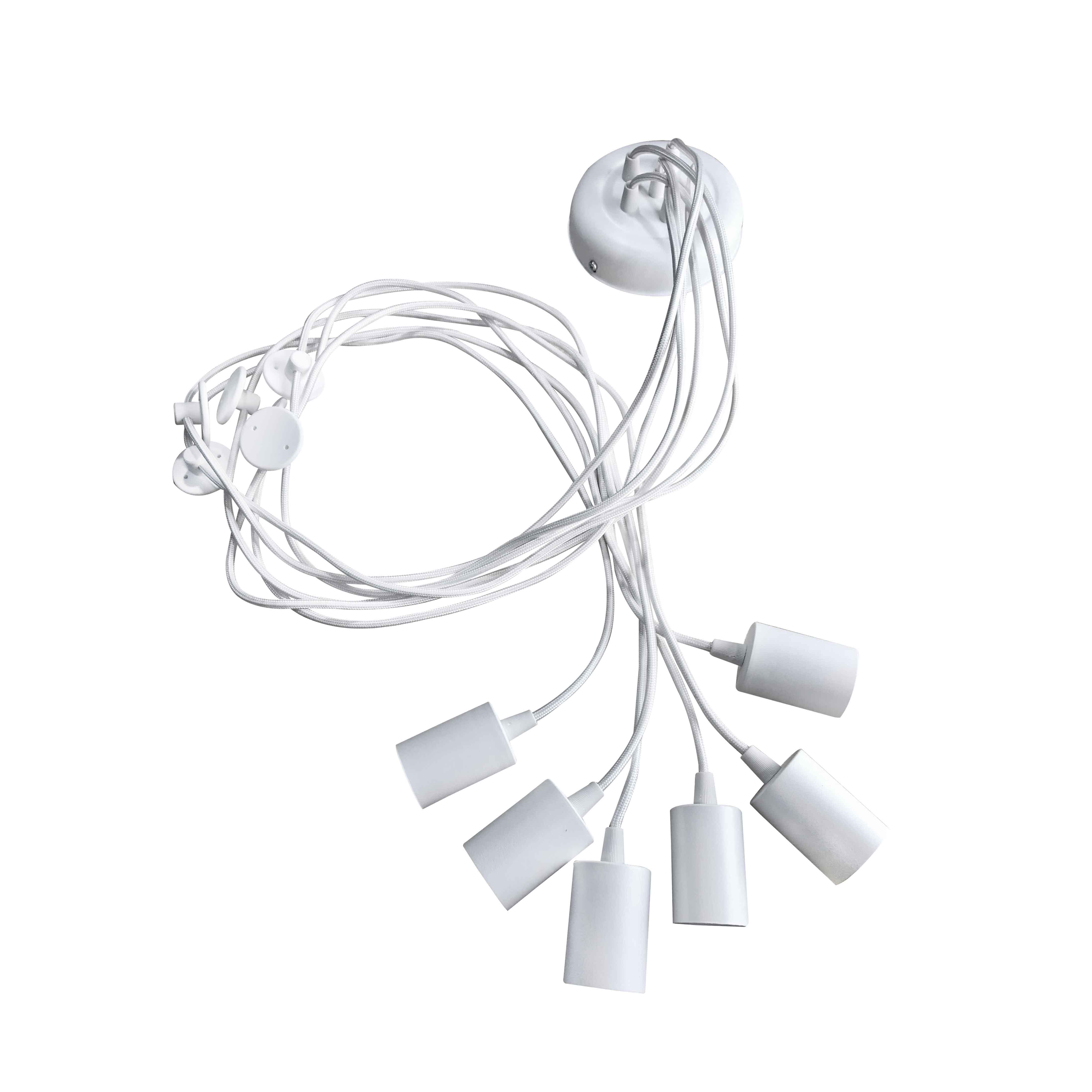 Люстра паук MSK ELECTRIC Spider NL 149-6W на шесть ламп Белый (87010)