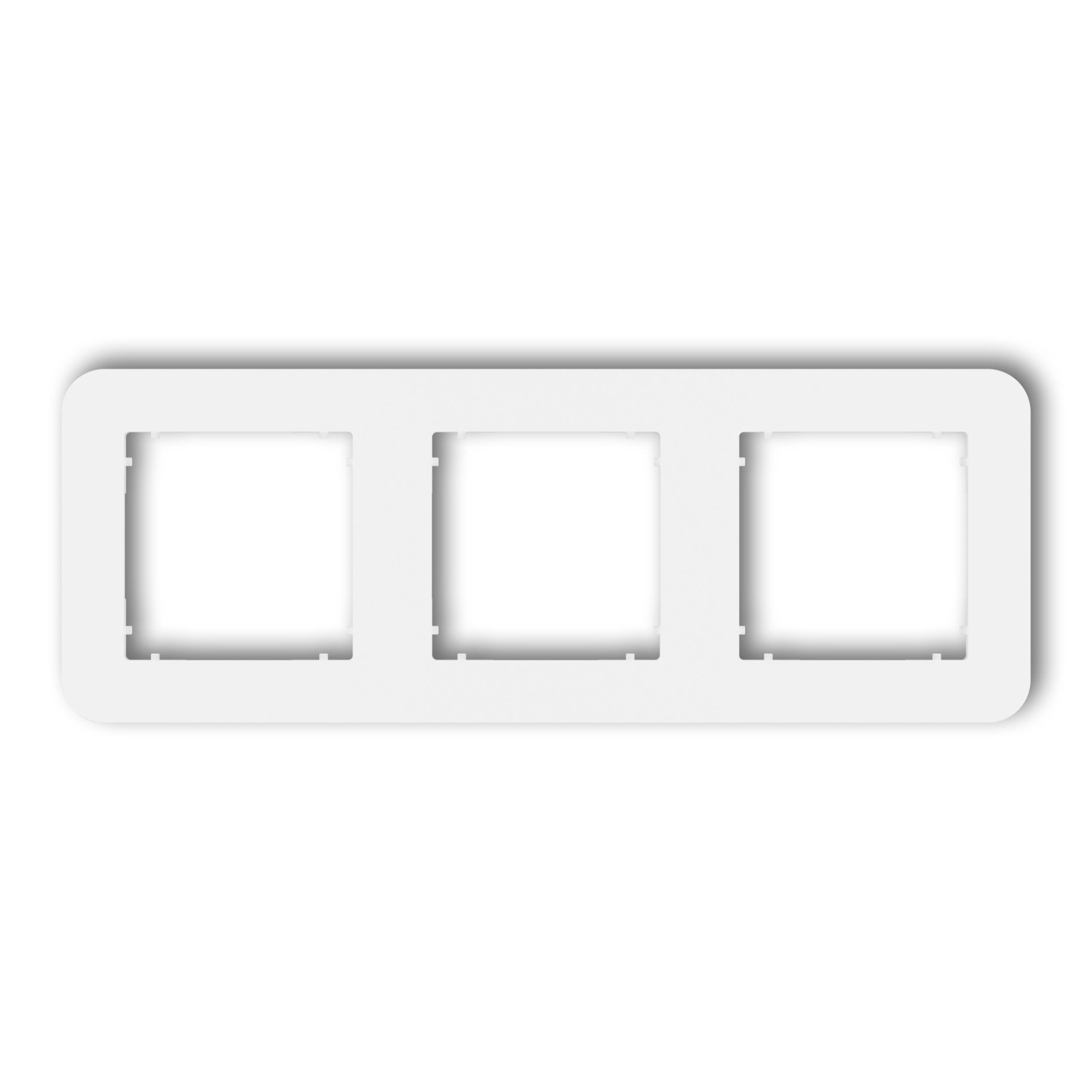 Рамка тройная универсальная закругленная Karlik Mini Белый (MRTZ-3)