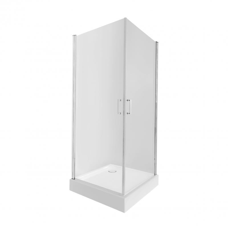 Набор Qtap душевая кабина Gemini CRM1099SC6 Clear с поддоном Unisquare 309915 (359949)