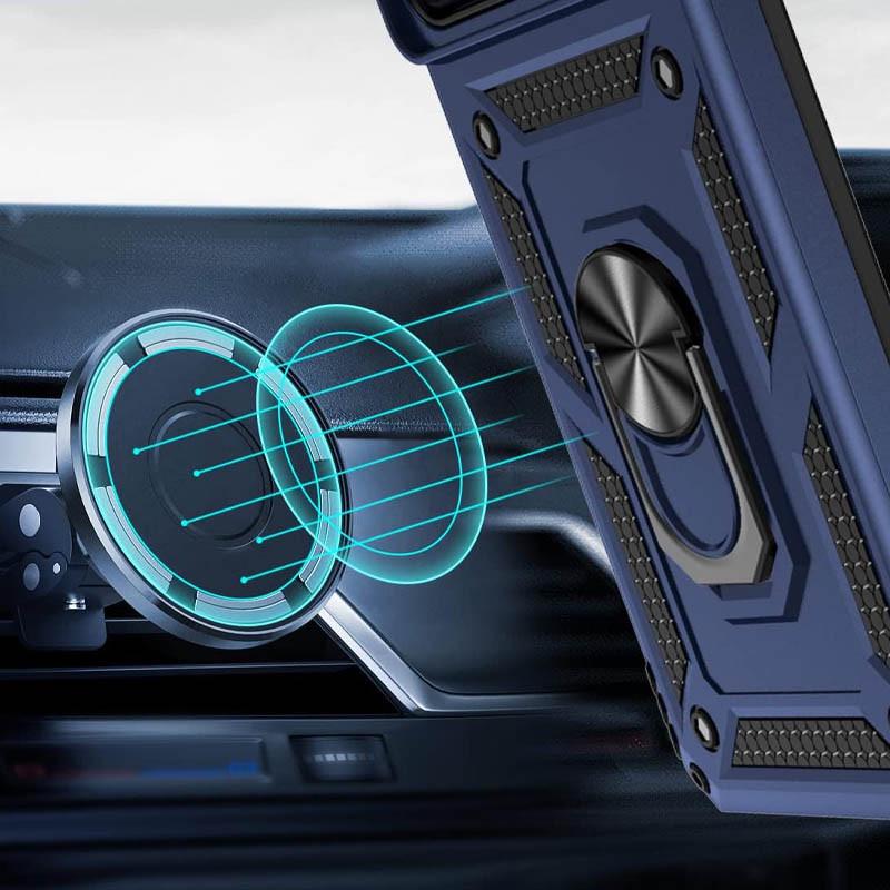 Ударостійкий чохол Camshield Serge Ring для Xiaomi 13 TPU PC, Шторка на камеру, Синій - фото 2 Ударостійкий чохол Camshield Serge Ring для Xiaomi 13 TPU PC, Шторка на камеру, Синій - фото 2