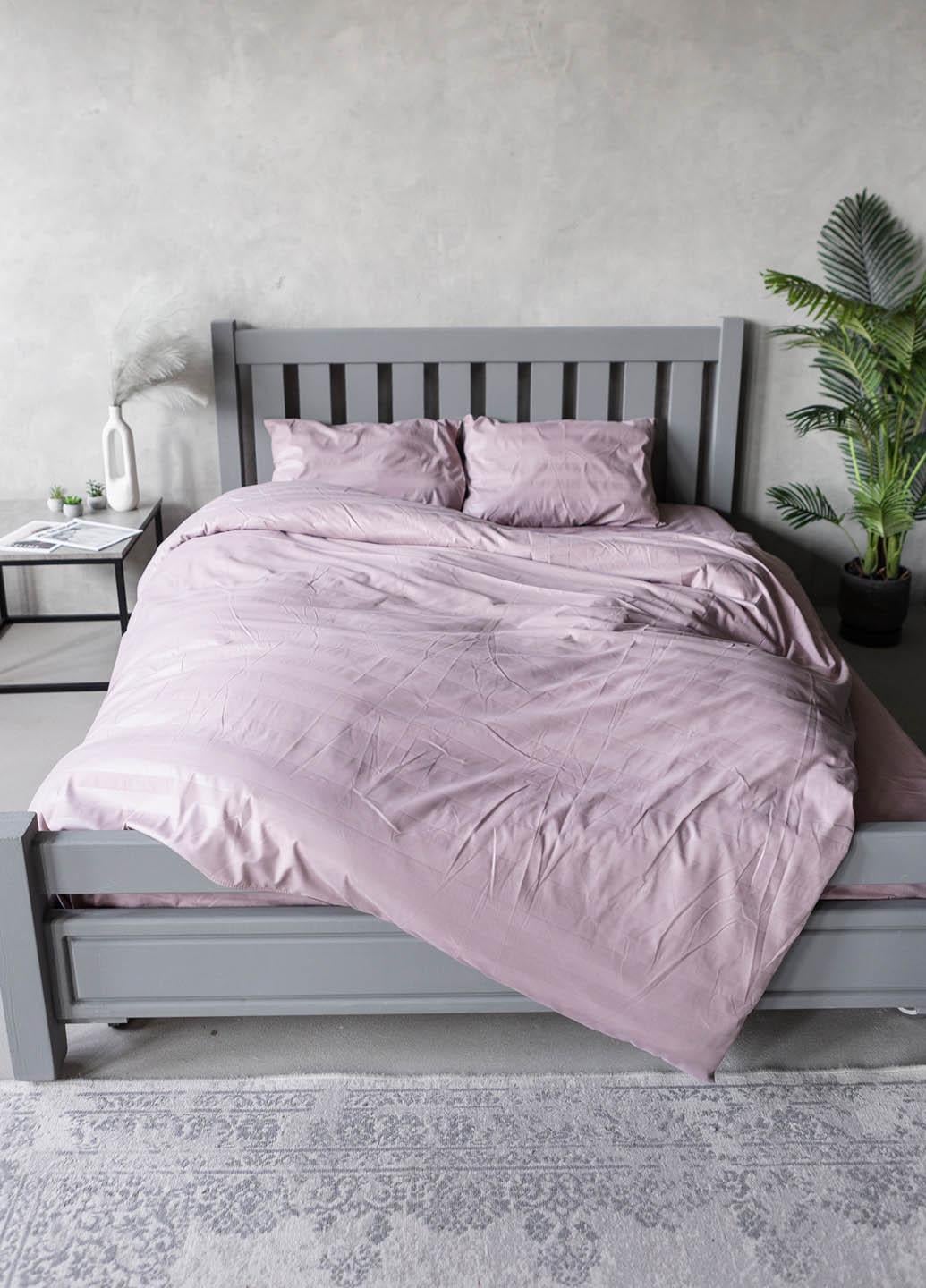 Комплект постельного белья Страйп евро Пудровый