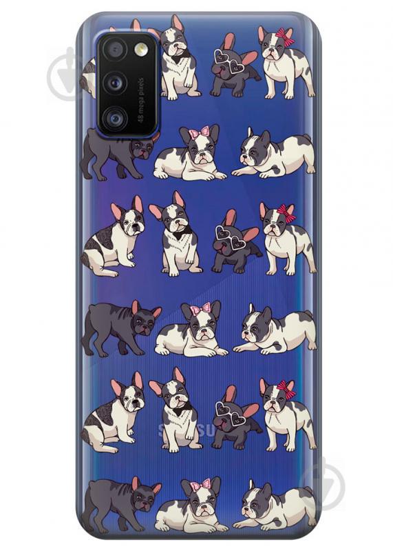 Прозорий силіконовий чохол iSwag для Samsung Galaxy A41 - Маленькі бульдоги (KS3108)