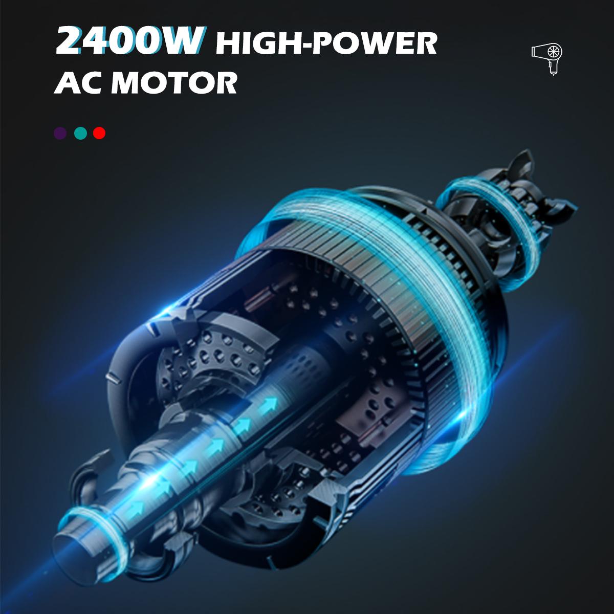 Фен для волос VGR V-452 зеленый 2400 Вт 2 насадки 4 режима обдува (623642) - фото 6