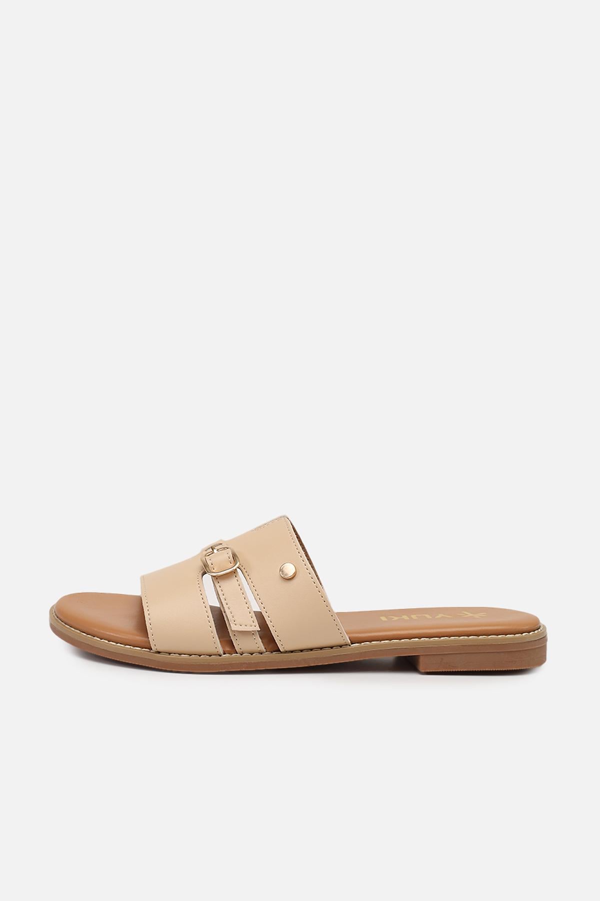 Шлепанцы женские ЦБ-00264121 р. 36 Бежевый (SKT001030586)