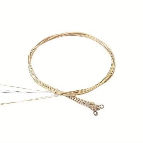 Струны для акустической гитары сталь/медь комплект 6 шт. Желтый