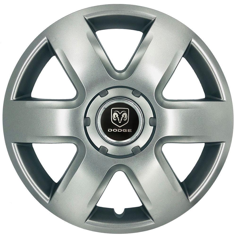 Колпаки SJS 337 с логотипом Dodge R15 4 шт. Серебристый