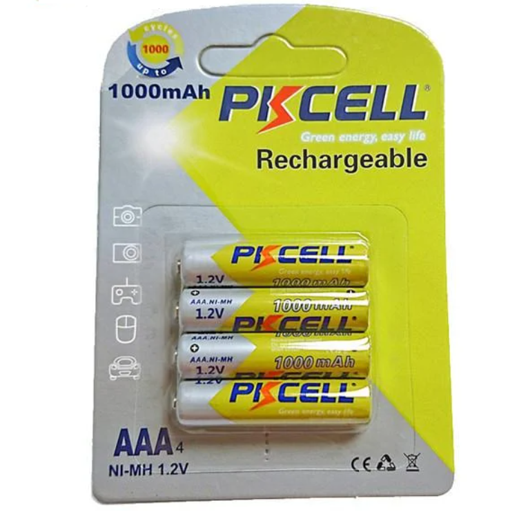 Аккумулятор PKCELL AAA 1000 mAh 4 шт.