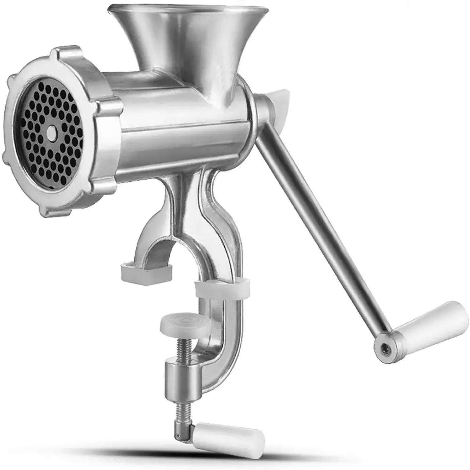 Мясорубка ручная механическая ZAUBERG из литого алюминия Ø отверстий в решетке 5 мм 26х18х9 см (87215)