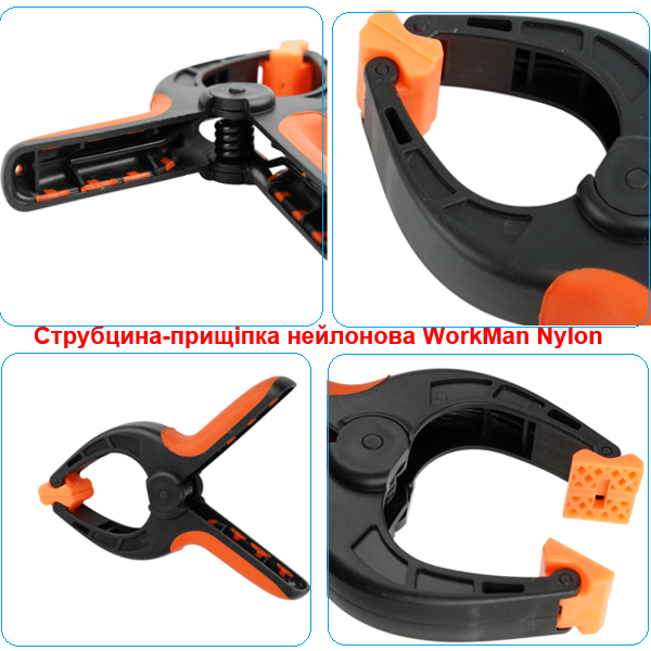 Струбцина прищіпка пружинна WorkMan Nylon 150 мм (616) - фото 2