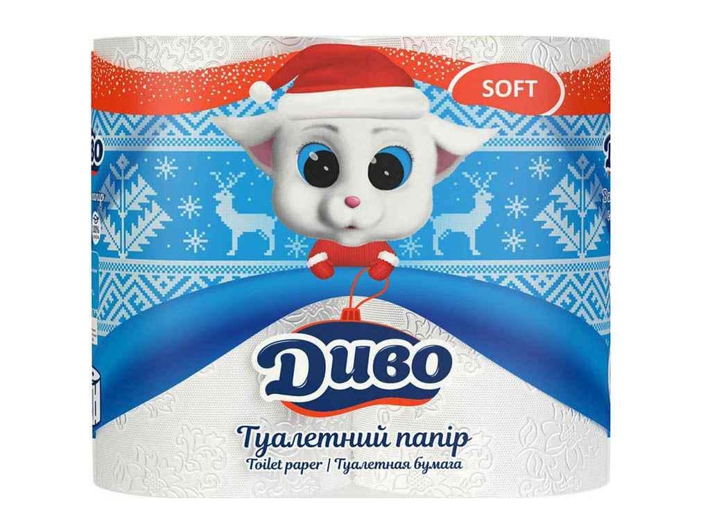 Туалетная бумага Диво 2 слоя 4 шт. SOFT Белый (206921)