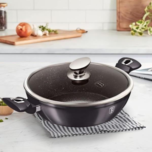 Сотейник Carbon Pro з антипригарним покриттям та жароміцною кришкою 3,8 л Фіолетовий (6898-BH) - фото 2 Сотейник Carbon Pro з антипригарним покриттям та жароміцною кришкою 3,8 л Фіолетовий (6898-BH) - фото 2