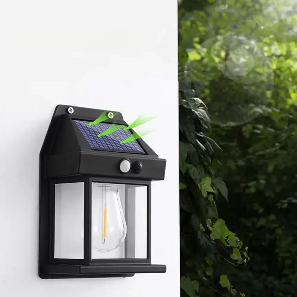 Ліхтар настінний вуличний SOLAR WALL LAMP BK-888 із сонячною панеллю та датчиком руху (9518) - фото 3