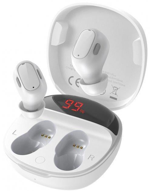 Навушники бездротові Bluetooth BASEUS Encok True Wireless Earphones WM01 Plus NGWM01P-02 White