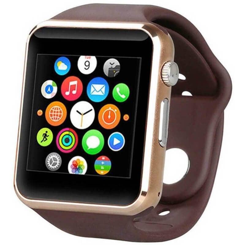 Смарт-часы Smart Watch A1 Bluetooth со слотом под sim-карту 400 mAh Gold (tf4618)
