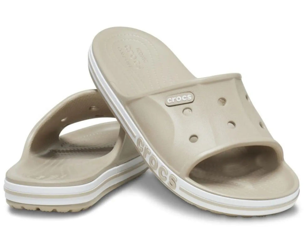 Шльопанці Crocs Bayaband Slide Cobblestone р. 44-45 Бежевий (19291)