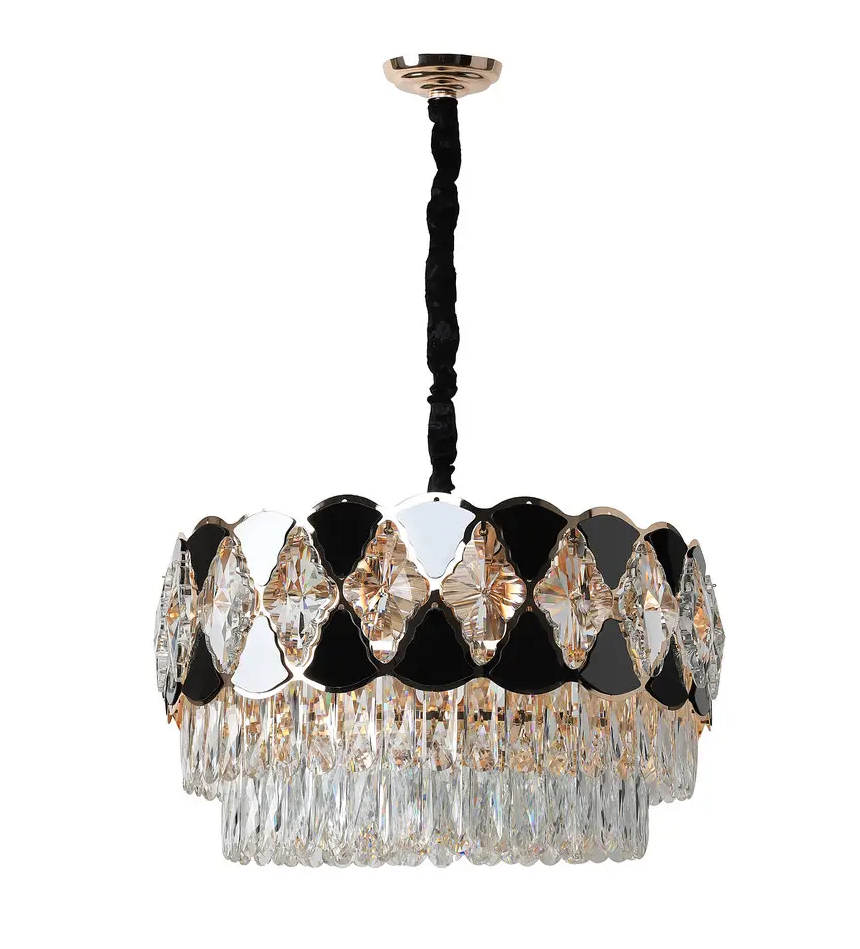 Люстра Sirius с хрустальным плафоном под 15 ламп Е14 Черный (20111-15)