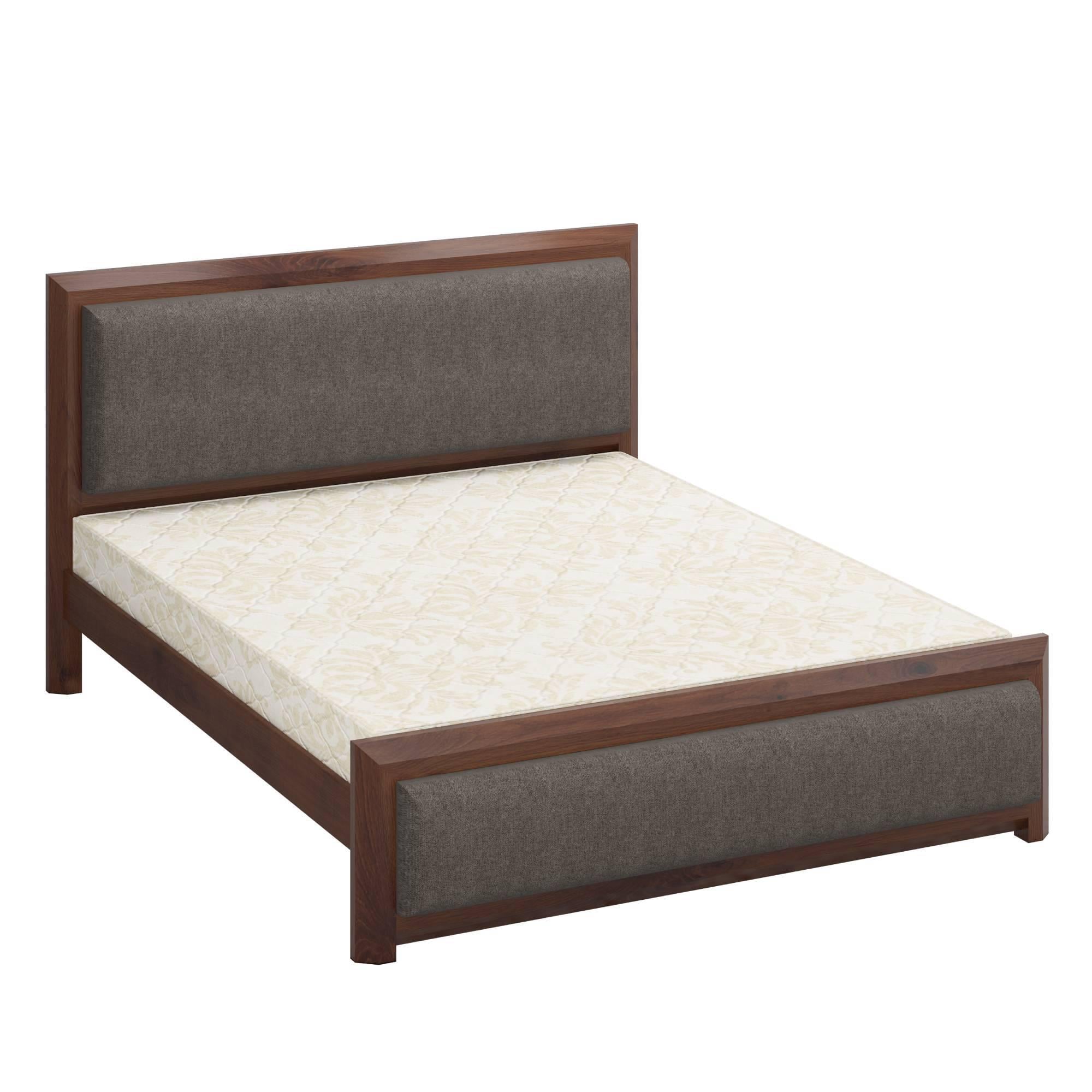 Кровать двуспальная MebiGrand Барселона Б4 180х190 см Горіх темний/Аляска 97 (DMBG-1118)