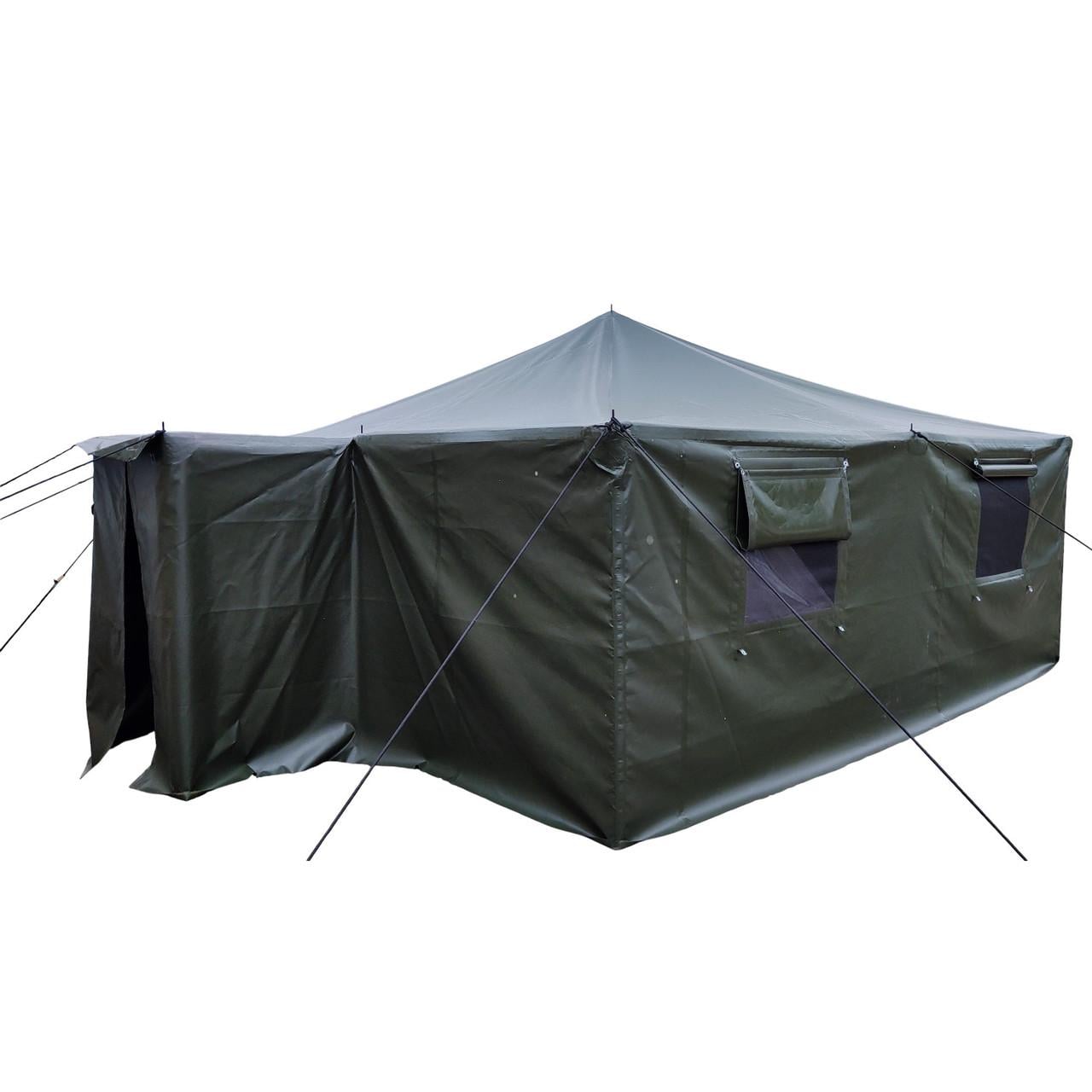 Намет польовий ПВХ УСТ-56 5х5 м/25 м² 2 входи/4 вікна