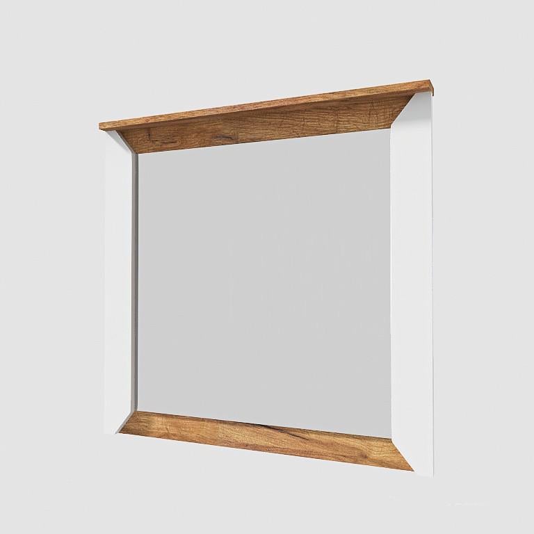 Зеркало настенное Эверест Нордик-800 80x6x77 см Белый/Дуб золотой крафт (DTM-5521)