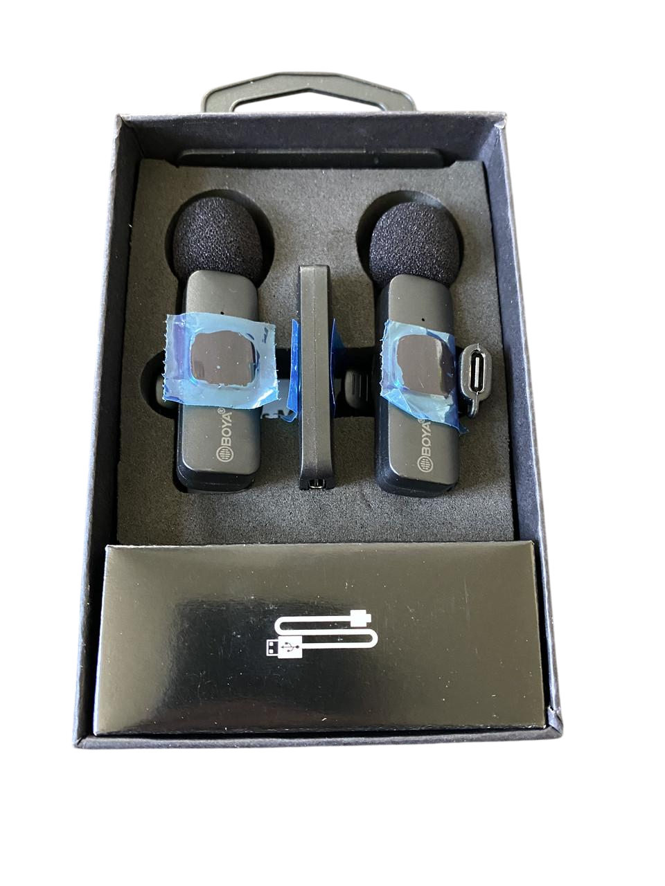 Микрофон петличный беспроводной Boya BY-MW3 из Type-C петличка для айфона/андроида 2 шт. (2610589312)