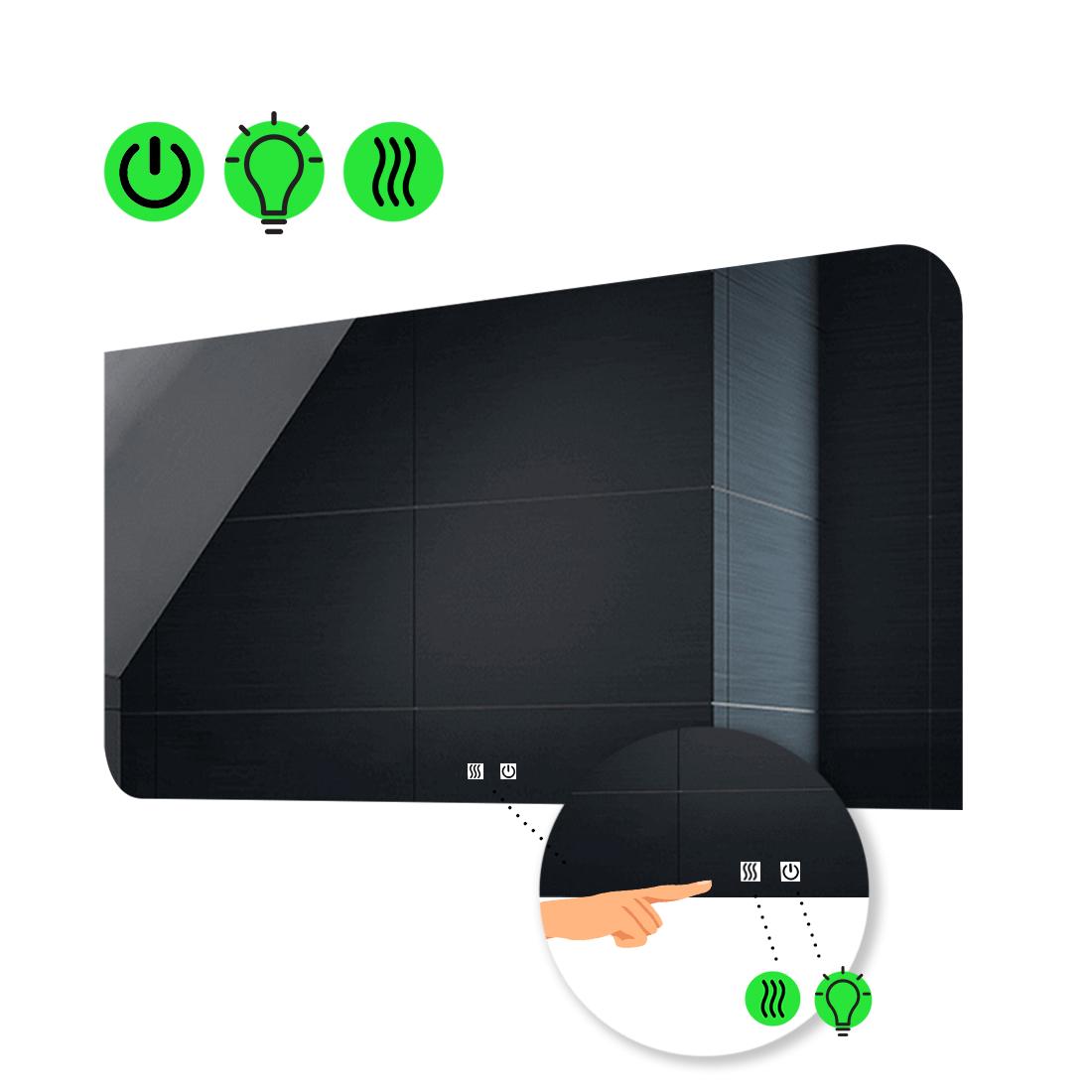 LED-зеркало 120x80 см с двумя сенсорами и подогревом модель Simona (Simonag210)