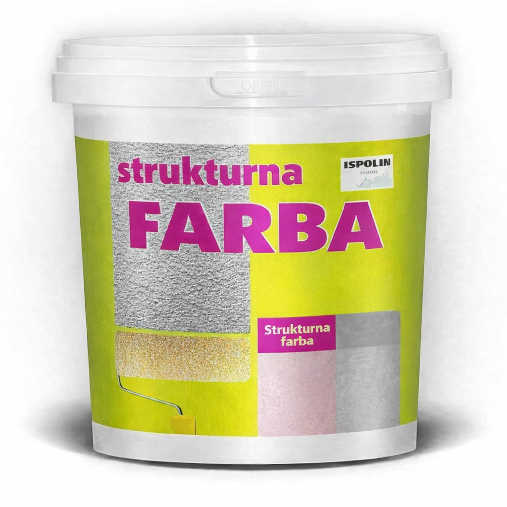 Краска акриловая Ispolin структурная 14 кг Белый матовый (28715702)