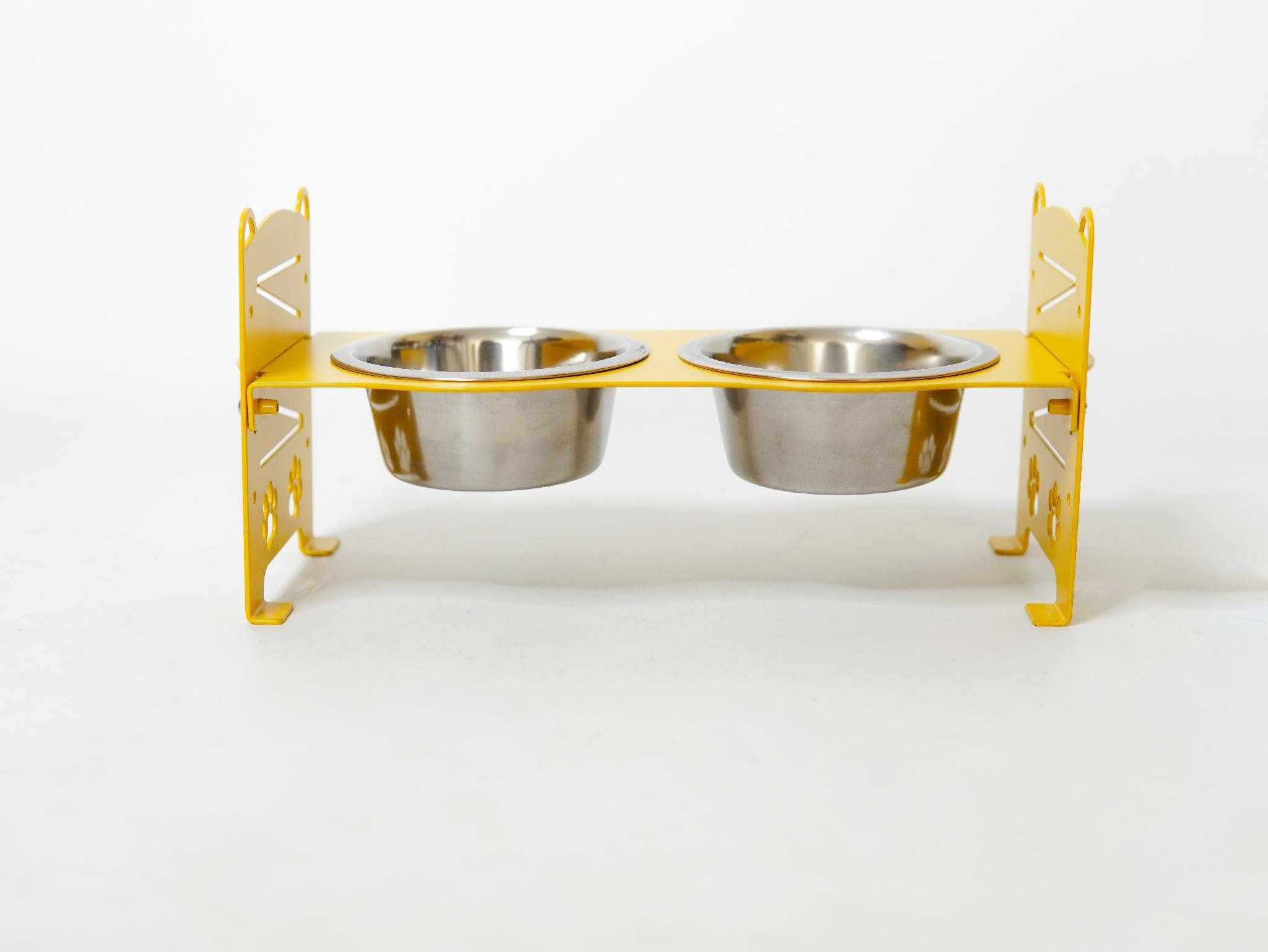 Кормушка для котов разборная-регулируемая 61-137 мм 0,45 л Желтый (1024584к) - фото 4