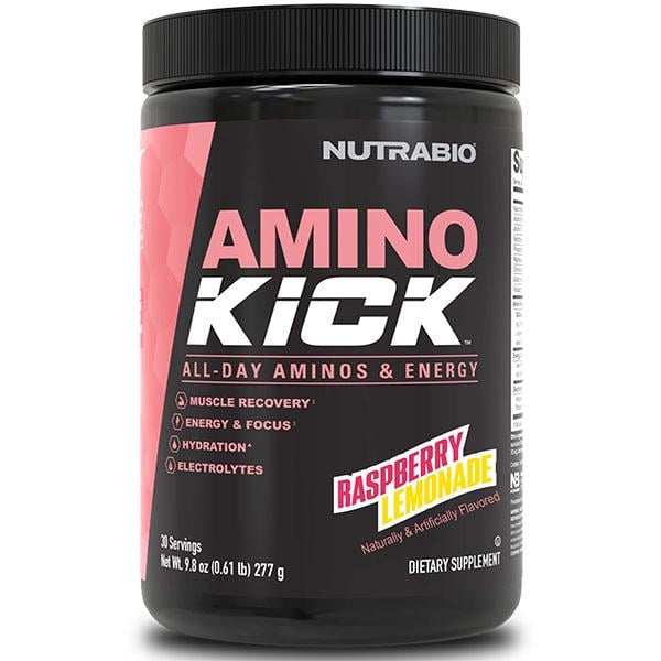 Аминокомплекс для спорта NutraBio Amino Kick 277 г 30 порций Raspberry Lemonade (000027146)