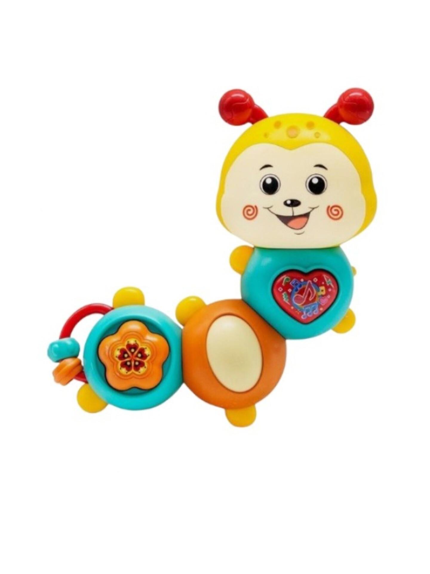 Погремушка гусеница Limo Toy HB 0045 русский язык Желтый (48179-2)